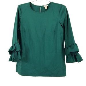 J Crew 3/4 Long Sleeve Career Blouse Size 0 Top